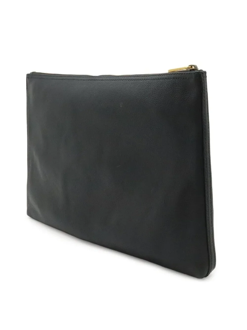 Gucci Print Logo Portfolio Clutch Leather Black Green